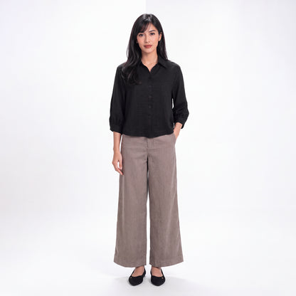 Triset Ladies Blouse Wanita Semi Crop Lengan Tujuh Perdelapan | Boxy Fit | LR3053970