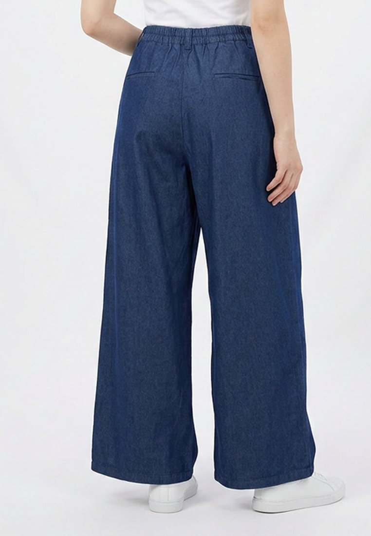 TRISET Celana Culote Denim Wanita Highwaist Wide Leg | Reguler Fit | Casual | TP5008670