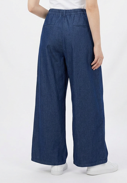 TRISET Celana Culote Denim Wanita Highwaist Wide Leg | Reguler Fit | Casual | TP5008670