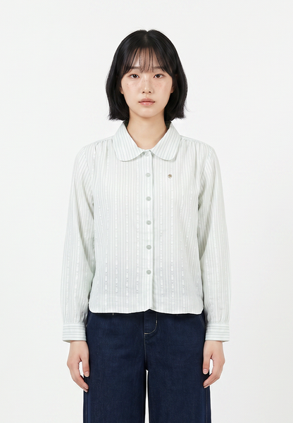 TRISET Blouse Wanita Lengan Panjang Striped | Reguler Fit | Casual Formal | TR3104971