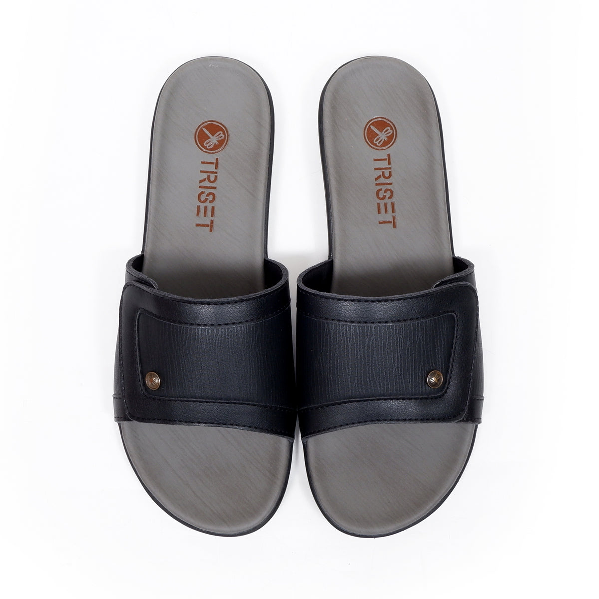 Triset Sandal Wanita | Comfort Leather | Look Slide | Flat | TF6100303