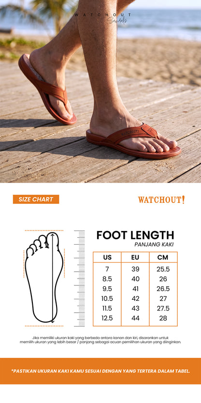 Watchout Sandal Pria Jepit | Thongs | Casual | Size 39 - 44 | WY1016503