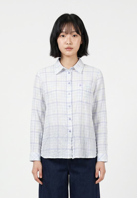 Triset Casual Blouse Crinkle Wanita Lengan Panjang | Reguler Fit | TR3106271