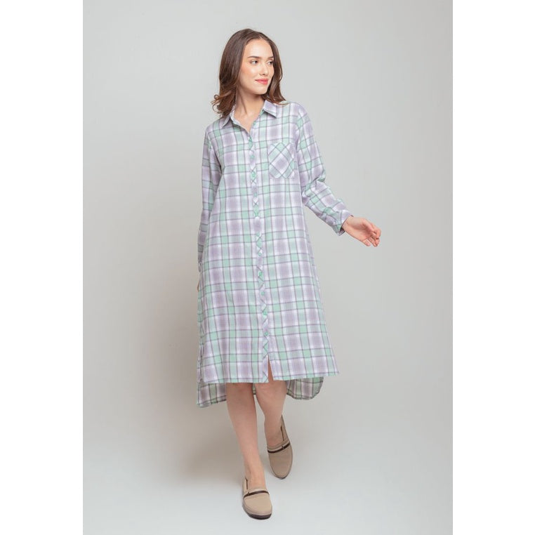 Triset Ladies Midi Dress Wanita Lengan Panjang Asimetris | Reguler Fit | LD3028601