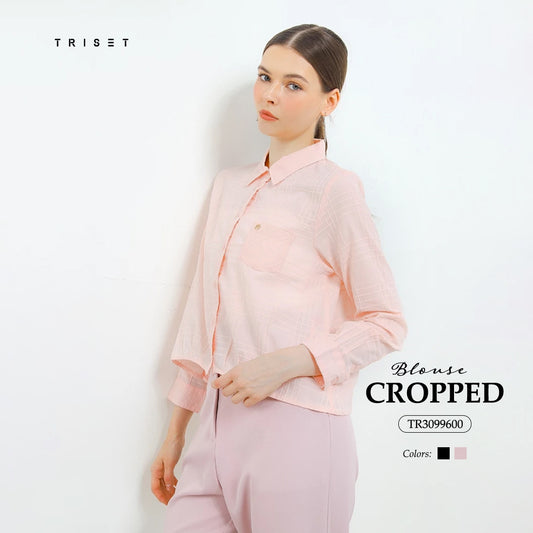 Triset Casual Pakaian Blouse Crop Wanita - TR3099600