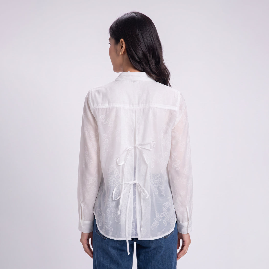 Triset Ladies Blouse Wanita Lace Floral Lengan Panjang | Reguler Fit | LR3052078