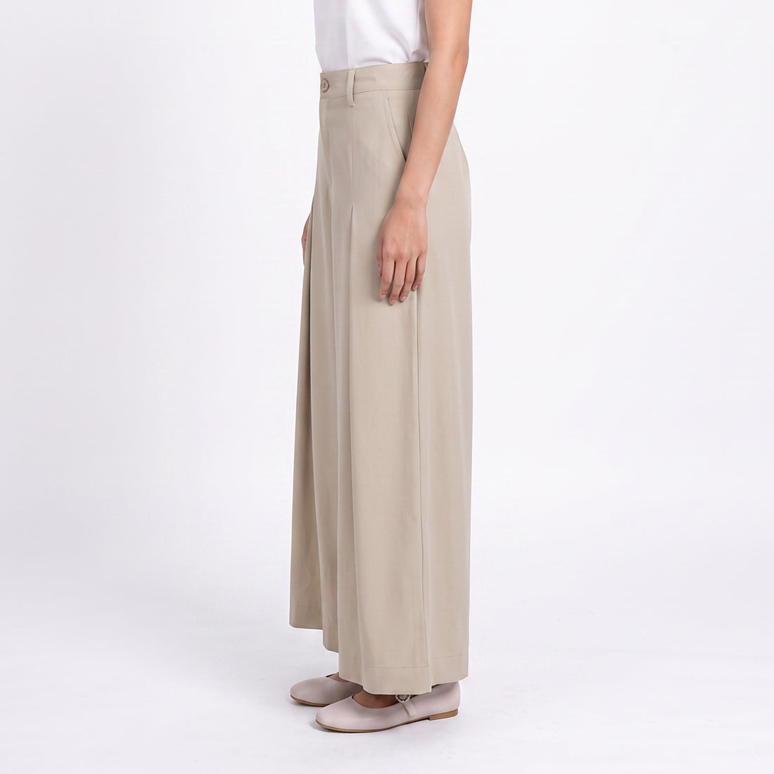 Triset Ladies Celana Panjang Wanita Palazzo Pants High Waist | Relaxed Fit | LP6005690