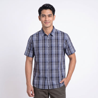 WATCHOUT KEMEJA PRIA LENGAN PENDEK ST EUGENE | SLIM FIT | JEANS | JS502600126