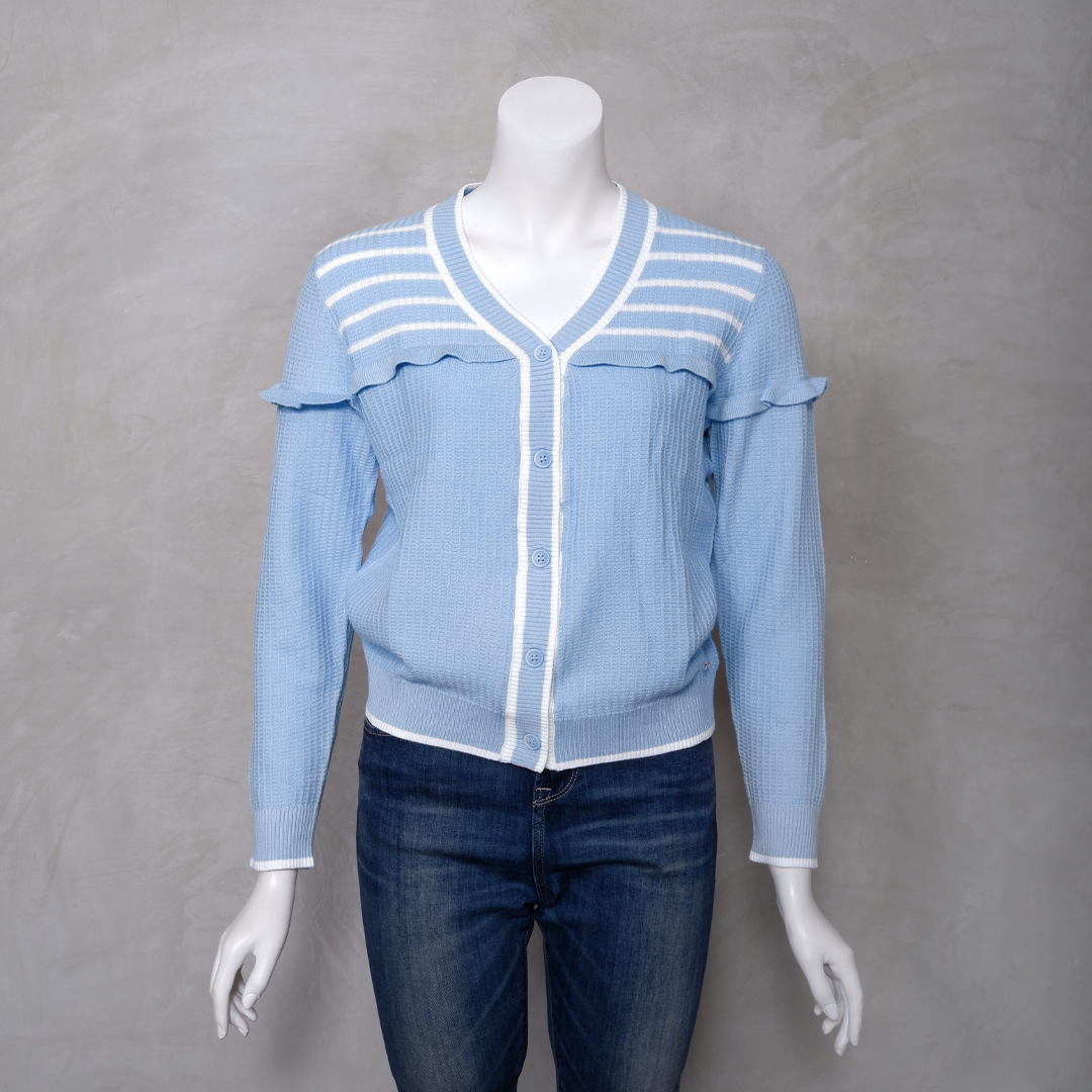 Triset Casual Cardigan Rajut Wanita Lengan Panjang Ruffle | Reguler Fit | TM3004330