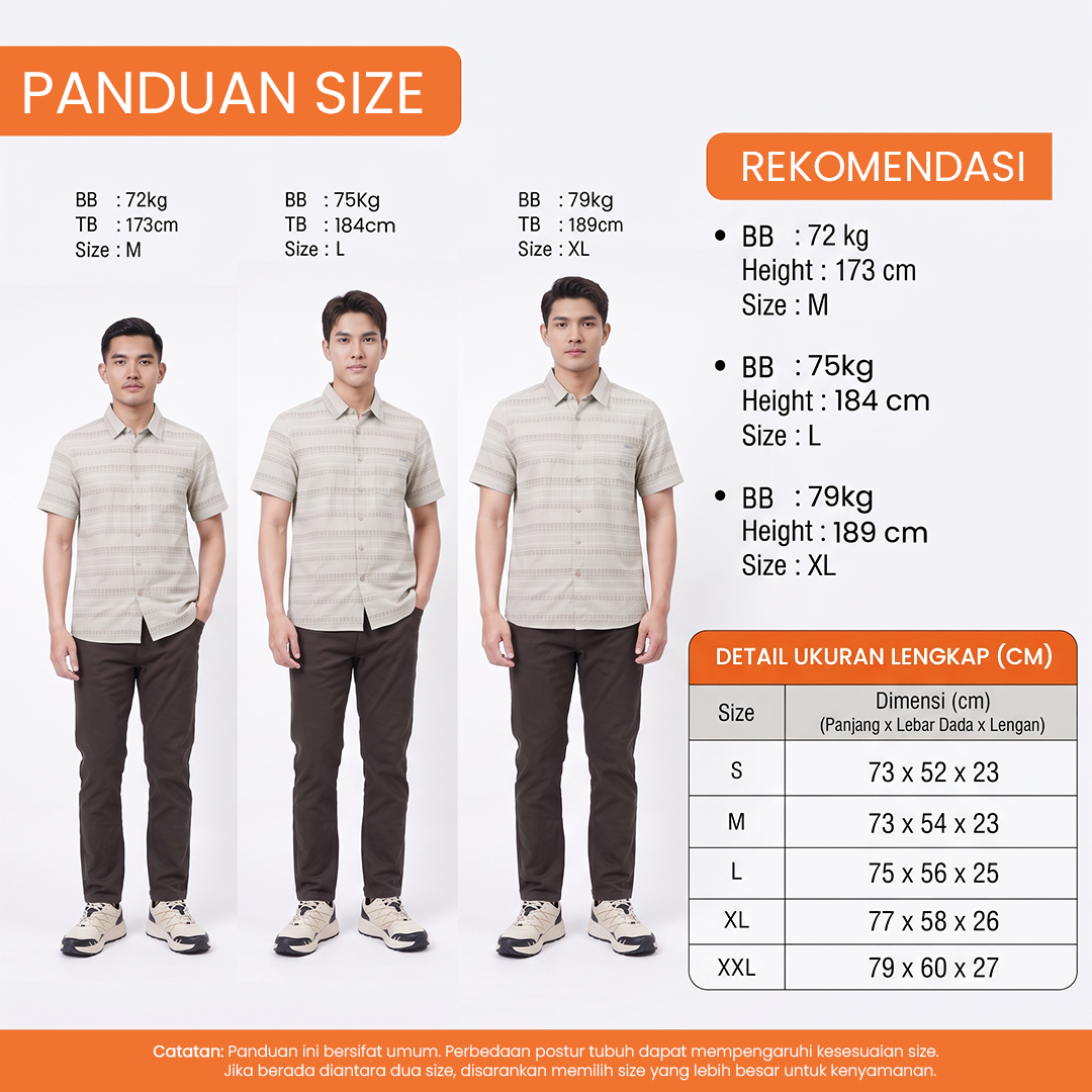 WATCHOUT KEMEJA LENGAN PENDEK PRIA | REGULER FIT | CASUAL | WS514880109
