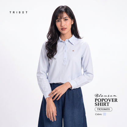 Triset Casual Blouse Wanita Striped Lengan Panjang | Reguler Fit | TR3106031