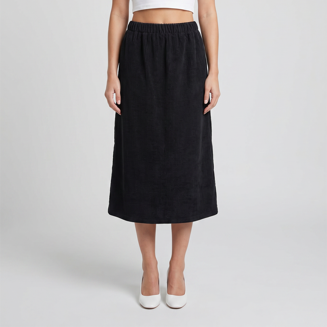 Triset Ladies Rok Midi Wanita Corduroy | Reguler Fit | LN3006972