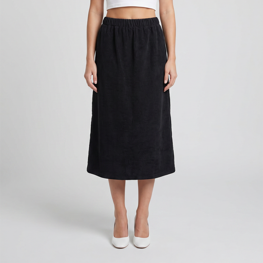 Triset Ladies Rok Midi Wanita Corduroy | Reguler Fit | LN3006972