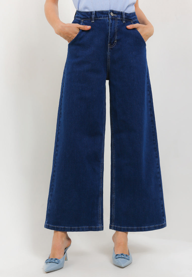 Triset Casual Celana Jeans Wanita Cullote Highwaist | Wide Leg | TP6005210