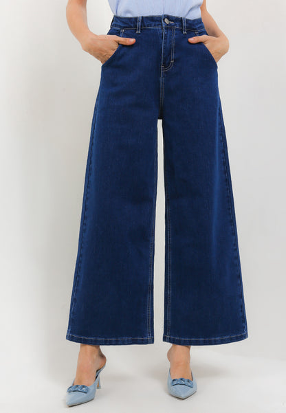 Triset Casual Celana Jeans Wanita Cullote Highwaist | Wide Leg | TP6005210