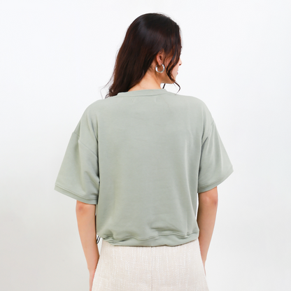 Triset Casual Pakaian Wanita GABY LOOSE CROP SWEATSHIRT - TK5033900