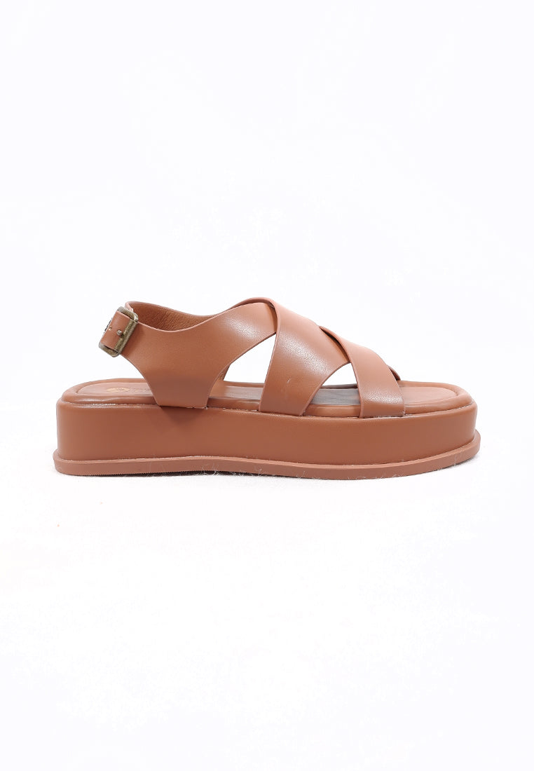 Triset Sandal Wanita | Casual | Cross Strap | Flat - TF8004303