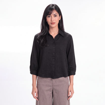 Triset Ladies Blouse Wanita Semi Crop Lengan Tujuh Perdelapan | Boxy Fit | LR3053970