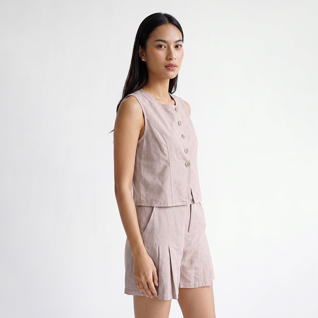 Triset Casual Rompi Outer Wanita Semi Crop Tanpa Lengan | Reguler Fit | TJ60011330