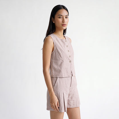 Triset Casual Rompi Outer Wanita Semi Crop Tanpa Lengan | Reguler Fit | TJ60011330