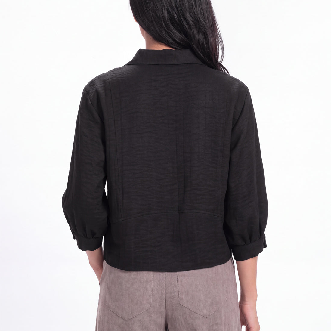 Triset Ladies Blouse Wanita Semi Crop Lengan Tujuh Perdelapan | Boxy Fit | LR3053970