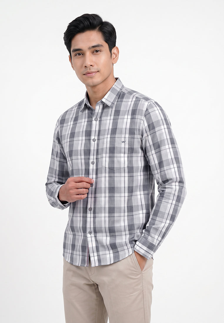 WATCHOUT KEMEJA PRIA LENGAN PANJANG | SLIM FIT | JEANS | JS303370123