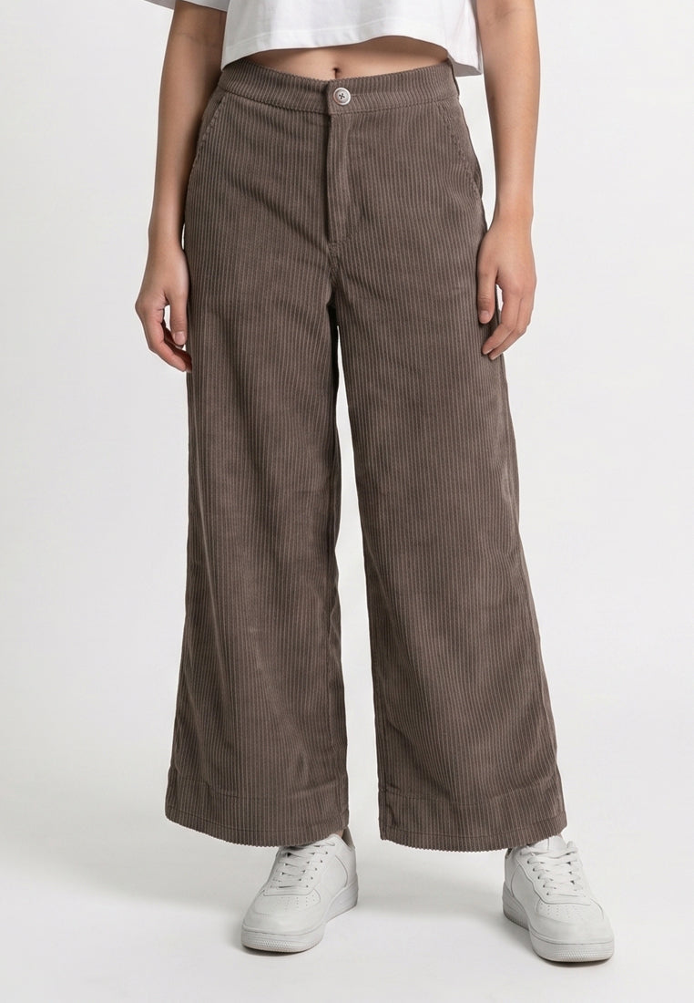 Triset Ladies Celana Panjang Wanita | Cullotes Corduroy | Wide Leg | LP6005272
