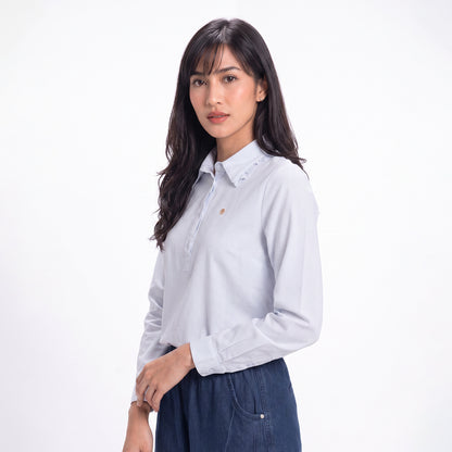 Triset Casual Blouse Wanita Striped Lengan Panjang | Reguler Fit | TR3106031