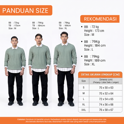 WATCHOUT PAKAIAN PRIA LENGAN PANJANG SWEATSHIRT | REGULER FIT | CASUAL | WK2003600