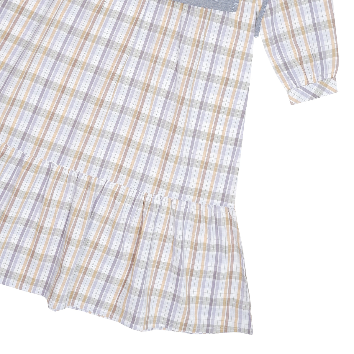 OXA Kids Alexa Maxi Dress Pakaian Anak Kotak Kotak Lengan Panjang | Reguler Fit | OD3104301