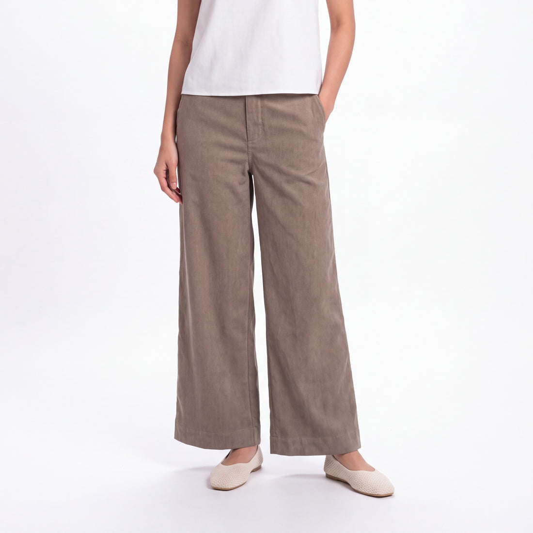 Triset Ladies Celana Panjang Wanita Corduroy Wide Leg Highwaist | Loose Fit | LP6005372