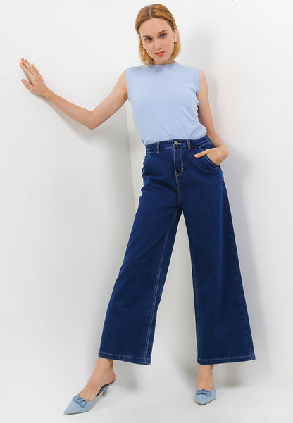 Triset Casual Celana Jeans Wanita Cullote Highwaist | Wide Leg | TP6005210