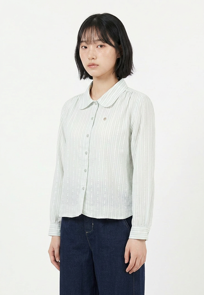 TRISET Blouse Wanita Lengan Panjang Striped | Reguler Fit | Casual Formal | TR3104971