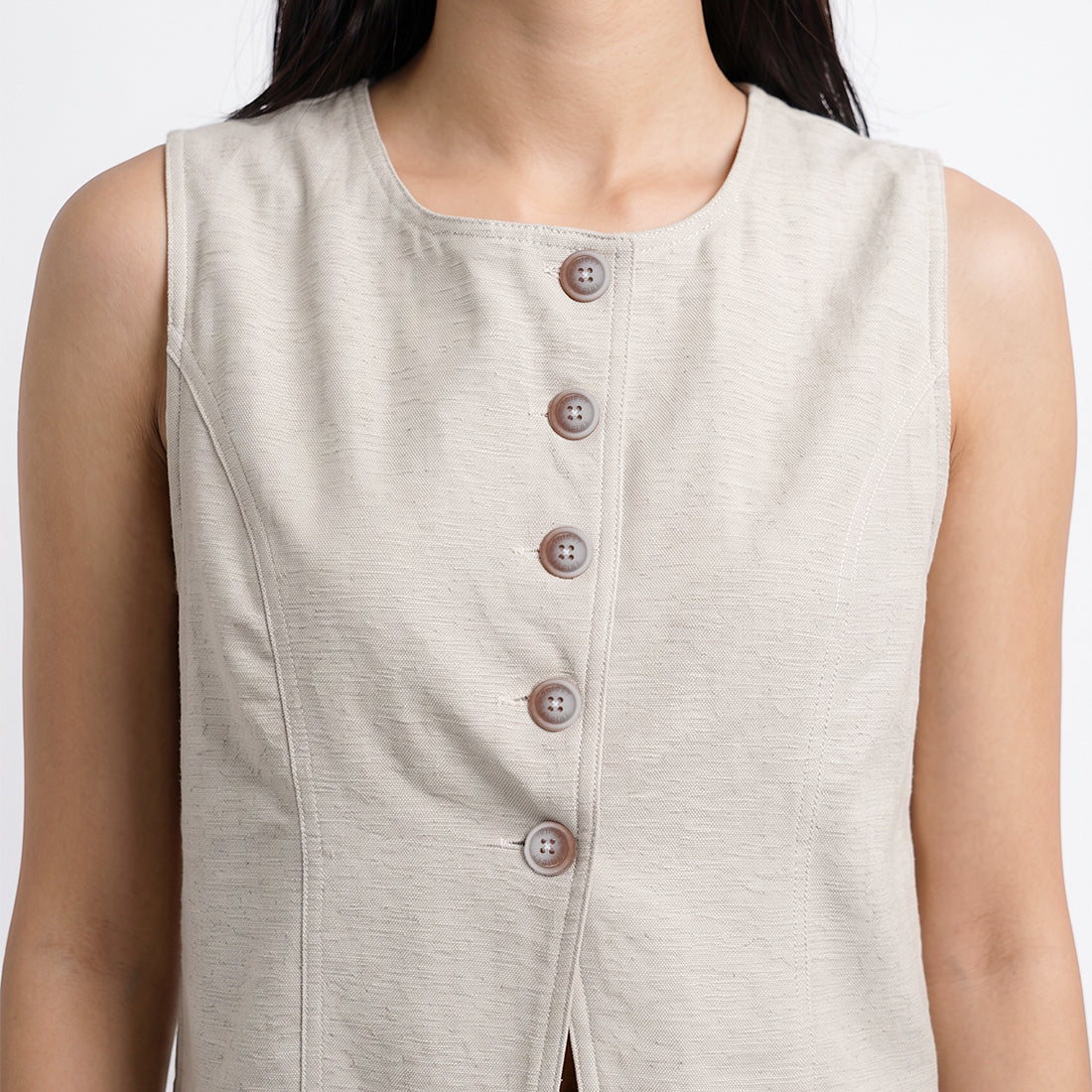 Triset Casual Rompi Outer Wanita Semi Crop Tanpa Lengan | Reguler Fit | TJ60011330
