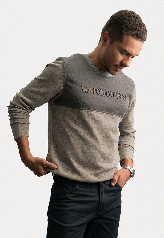 Watchout Pakaian Pria Printed Newcastle Sweatshirt - WK200350023