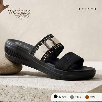 Triset Sandal Wanita | Casual | Semi Formal | Wedges | TQ6200209