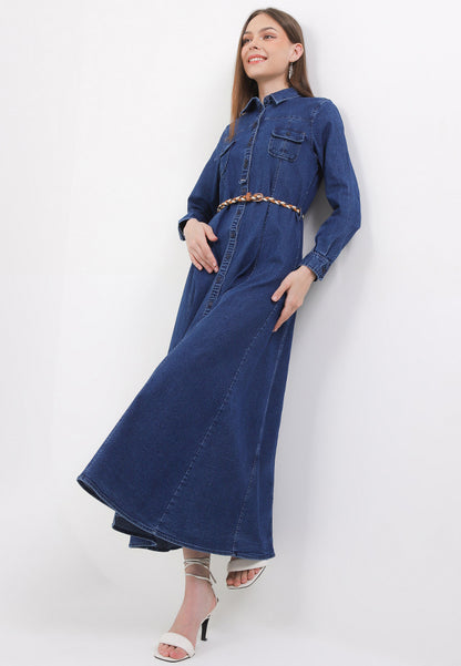 TRISET CASUAL AMAYA DENIM DRESS - TD3019010