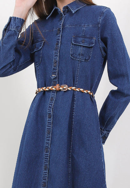 TRISET CASUAL AMAYA DENIM DRESS - TD3019010