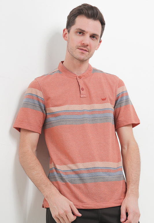 WATCHOUT CASUAL COLLARED HENLEY TEE - WK401240816