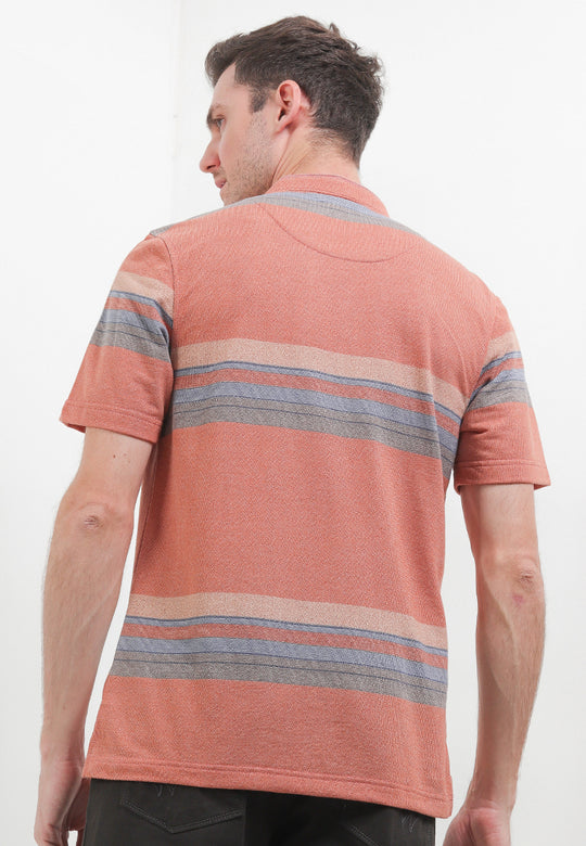 WATCHOUT CASUAL COLLARED HENLEY TEE - WK401240816