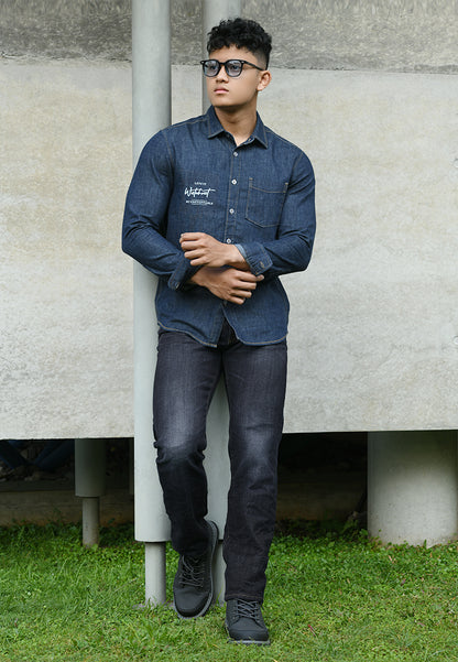 WATCHOUT KEMEJA PRIA LENGAN PANJANG | SLIM FIT | JEANS | JS3034010