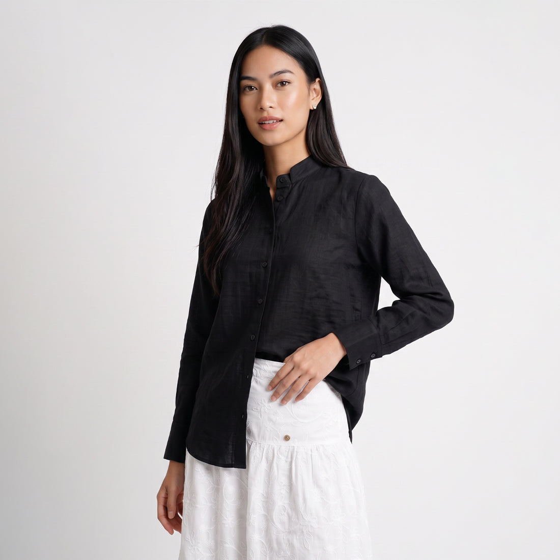 Triset Ladies Blouse Wanita Lengan Panjang Asimetris | Relaxed Fit | LR3052890
