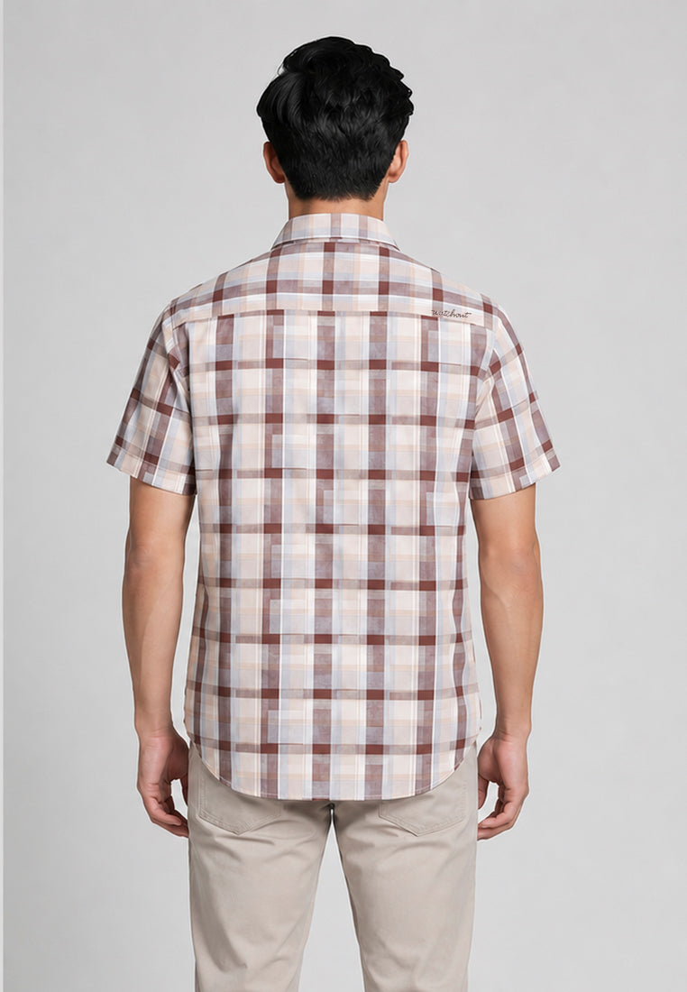 WATCHOUT KEMEJA LENGAN PENDEK PRIA | REGULER FIT | CASUAL | WS514850121