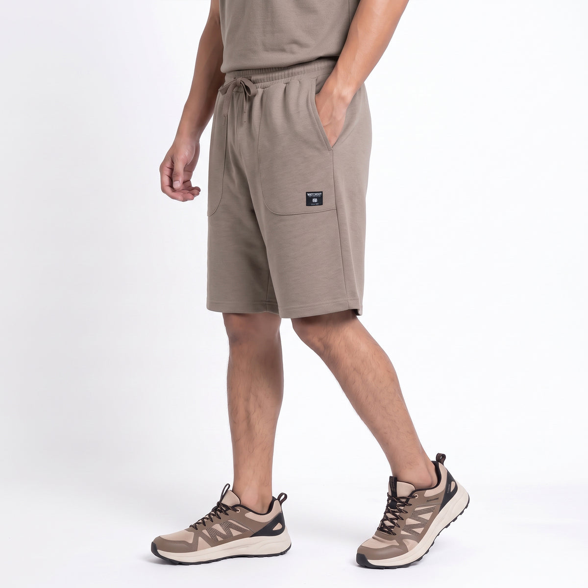 WATCHOUT CELANA PENDEK SWEAT SHORT PRIA ONE SET | REGULER FIT | CASUAL | JP400185A04