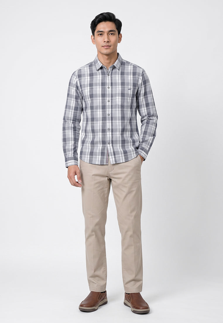 WATCHOUT KEMEJA PRIA LENGAN PANJANG | SLIM FIT | JEANS | JS303370123