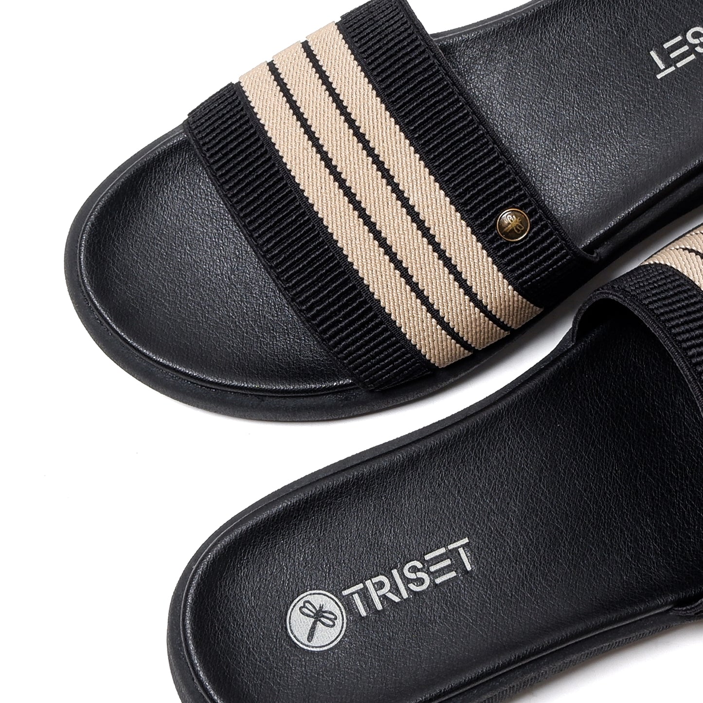 Triset Sandal Wanita | Strap Slides | Flat | Semi Formal | TF6100609