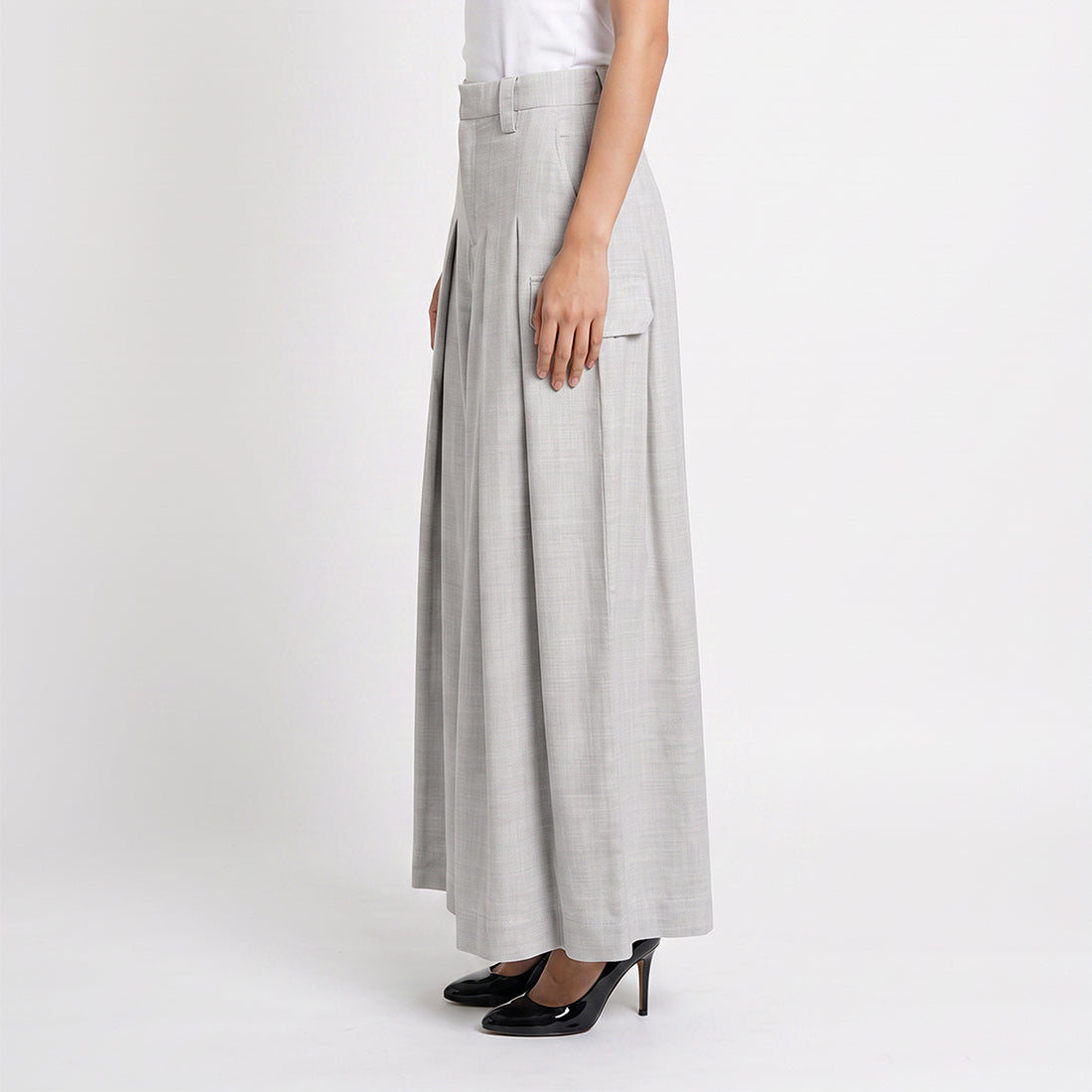 Triset Casual Celana Panjang Wanita Wide Leg Palazzo High Waist | Relaxed Fit | TP6006751