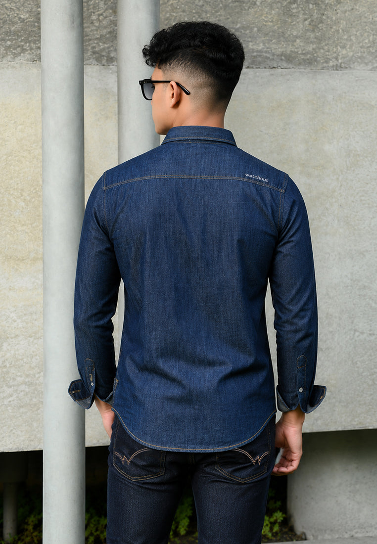 WATCHOUT KEMEJA PRIA LENGAN PANJANG | SLIM FIT | JEANS | JS3034010