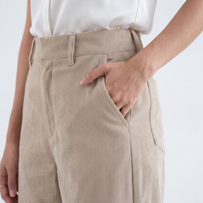 Triset Ladies Celana Panjang Wanita Corduroy Wide Leg Highwaist | Loose Fit | LP6005372