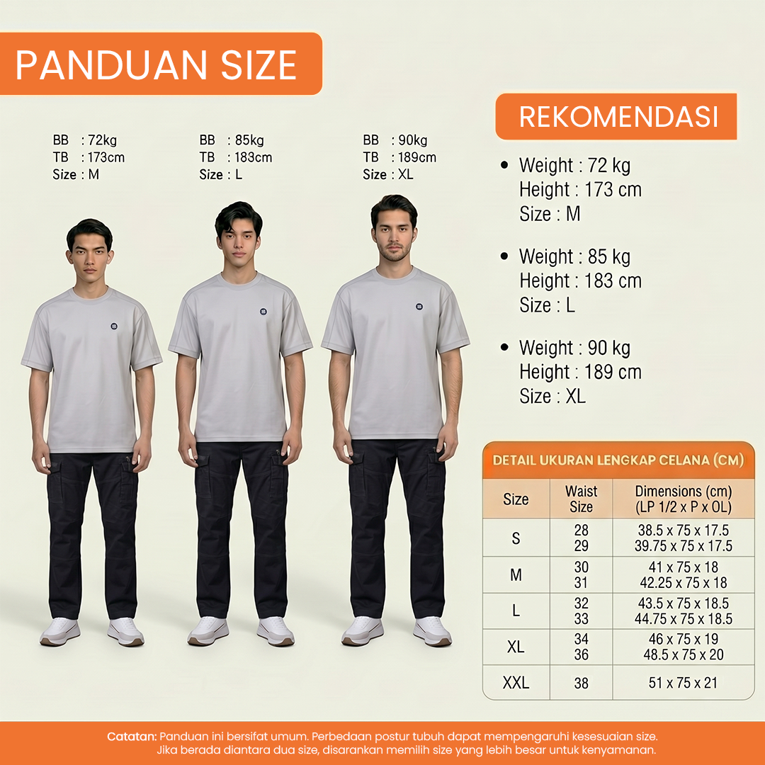 WATCHOUT CELANA CARGO PANJANG PRIA | REGULER FIT | CASUAL | WP301000701
